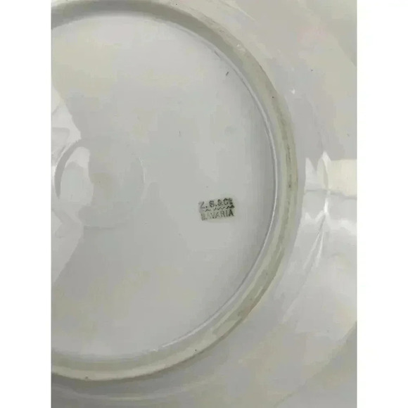 VTG ZS & Co Bavaria Lady With Cupid Decorative Porcelain Plate 7" Cherub Gold - Picture 10 of 10